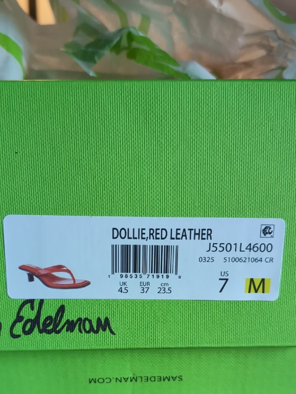 Sam Edelman Red Leather Thong Sandal - Picture 4 of 4